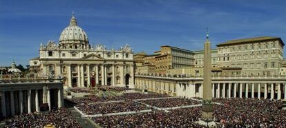 Plaza de San Pedro, en la Ciudad del Vaticano.