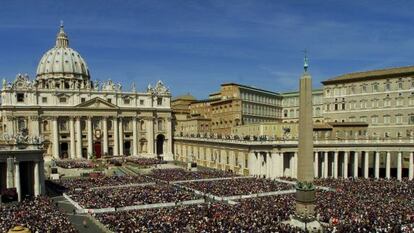 Plaza de San Pedro, en la Ciudad del Vaticano.