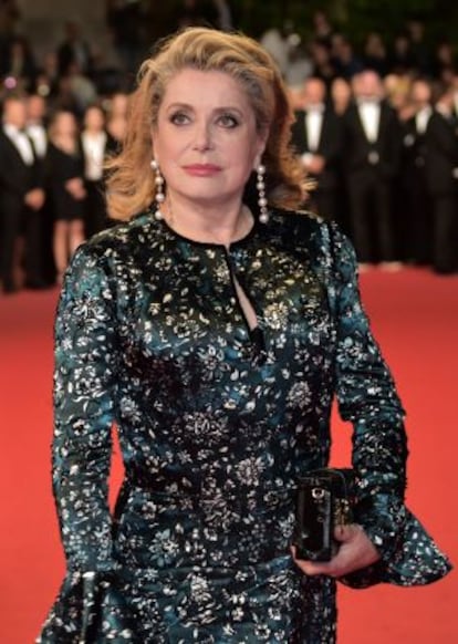 Catherine Deneuve, en una alfombra roja.