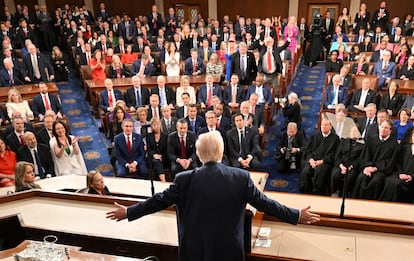 Trump no intervenía ante el Congreso desde hacía ya cinco años. 