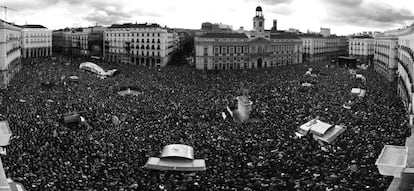 Marcha por el centro de Madrid organizada por Podemos en 2015.