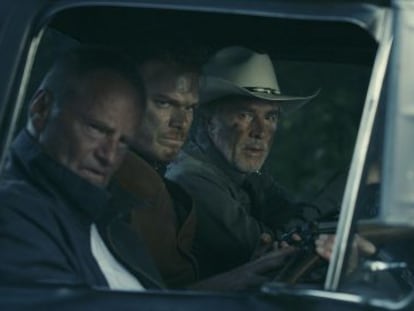 Shepard, Hall y Johnson, en un fotograma de 'Frío en Julio'.