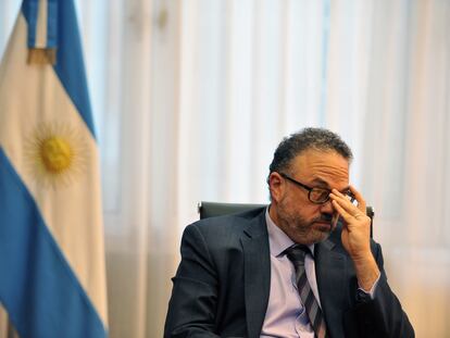 O ministro do Desenvolvimento Produtivo da Argentina, Matías Kulfas, durante a entrevista com o EL PAÍS em seu gabinete, em 31 de março de 2021.