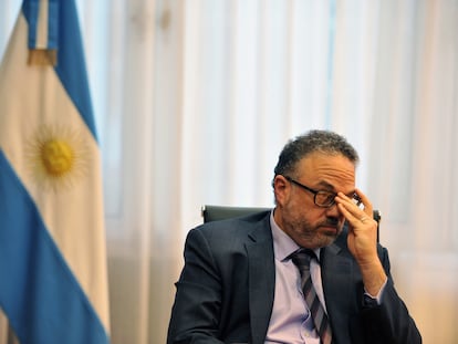 O ministro do Desenvolvimento Produtivo da Argentina, Matías Kulfas, durante a entrevista com o EL PAÍS em seu gabinete, em 31 de março de 2021.