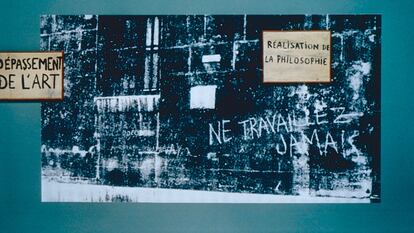 'Ne Travaillez Jamais', obra del situacionista Guy Debord, años 50.