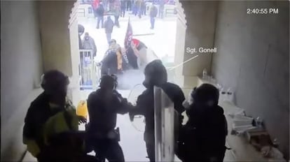 Sergeant Aquilino Gonell during the assault on the Capitol.