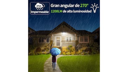 Este es uno de los focos solares para la casa que se puede comprar en Amazon