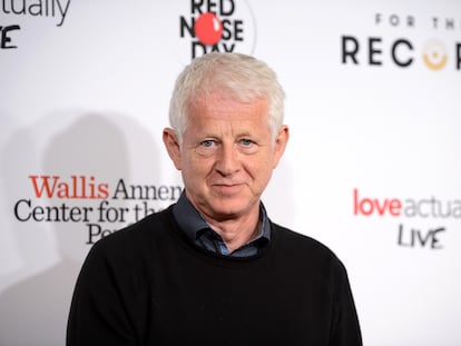 Richard Curtis at the 'Love Actually Live' event at the Wallis Annenberg Center for the Performing Arts in Beverly Hills, California in 2021.