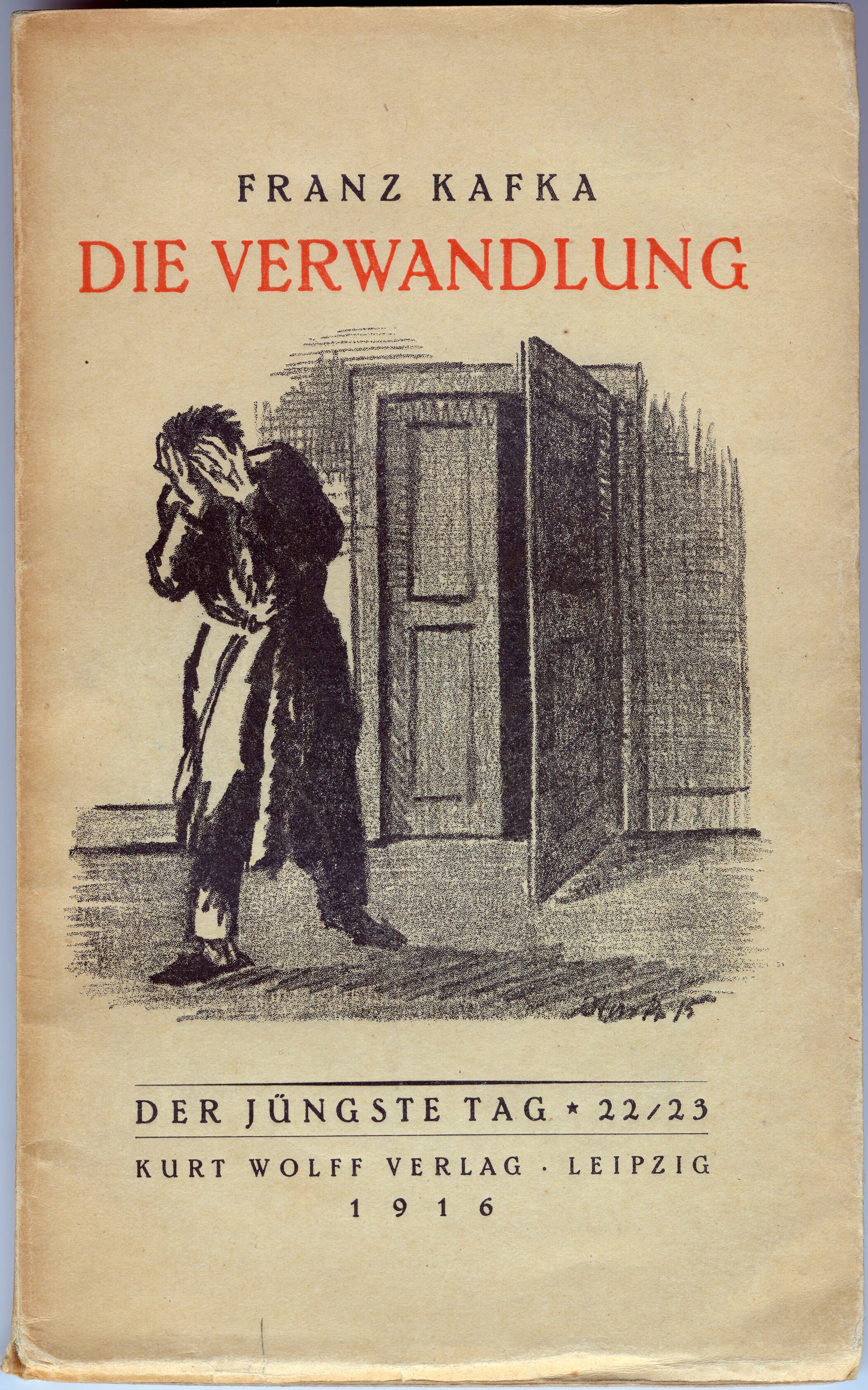 Portada de la primera edición de 'La metamorfosis', 1916.