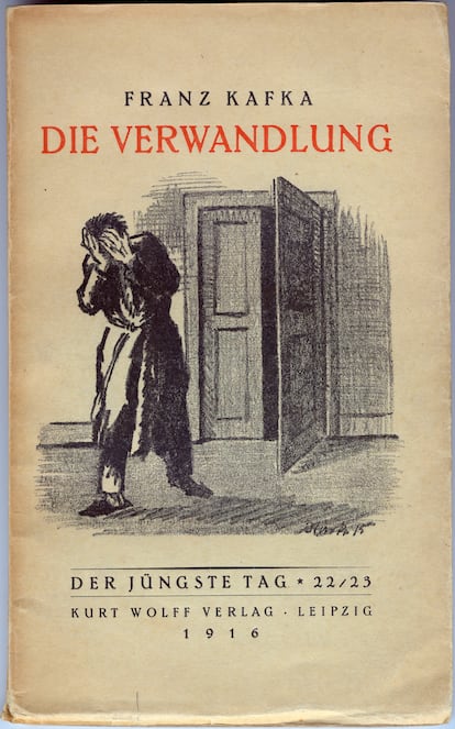 Portada de la primera edición de 'La metamorfosis', 1916.