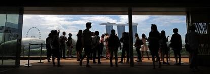 Visita guiada a la salas rehabilitadas (y todavía vacías) de la National Gallery, en Singapur.