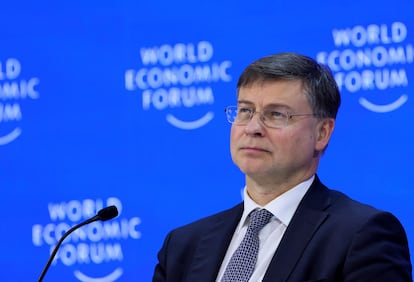 El vicepresidente de la Comisión Europea y responsable de Comercio, Valdis Dombrovskis.