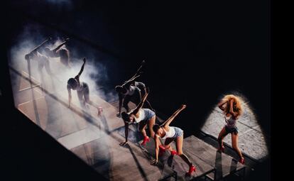 Un momento del espectáculo de Beyoncé.