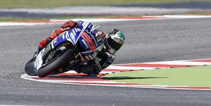 Lorenzo, durante la clasificación en el circuito de Misano.