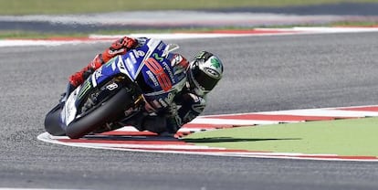 Lorenzo, durante la clasificaci&oacute;n en el circuito de Misano.