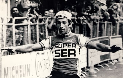 José Luis Viejo, vencedor  en la etapa de Altos Alpes Provenza, el 6 de julio de 1976.