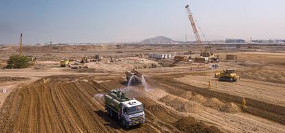 Obras de ampliación del aeropuerto de Lima (Perú).