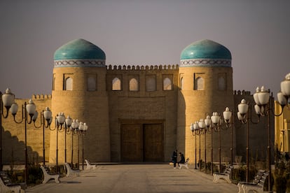 Barrio de Ichan-Kala, en Jiva, Uzbekistán. 