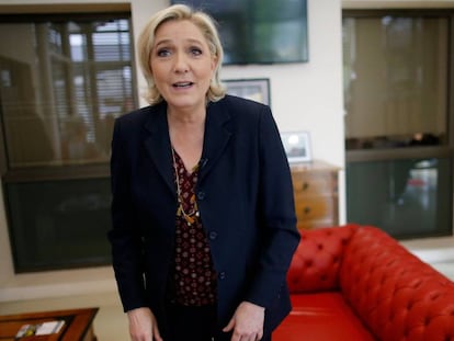 A candidata da Frente Nacional, Marine Le Pen, um dia após o debate com Emmanuel Macron.