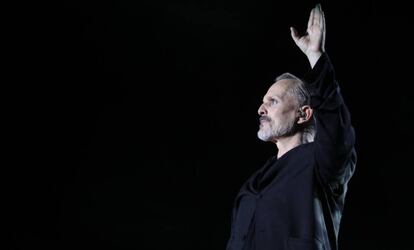 Miguel Bosé en un concierto en Madrid el 23 de junio de 2017.