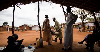 Refugiados centroafricanos en el campo de Timangolo, en el este de Camer&uacute;n.