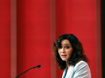 La presidenta de Madrid, Isabel Díaz Ayuso, hace este miércoles su balance del curso político y de su primer año de legislatura con mayoría absoluta.