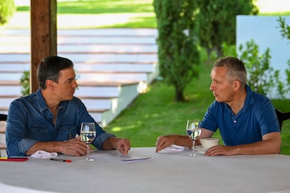 Sánchez y Stoltenberg, en la finca Quintos de Mora.