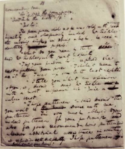 Manuscrit de 'Pickwick', primera novel·la i primer gran èxit de Dickens.