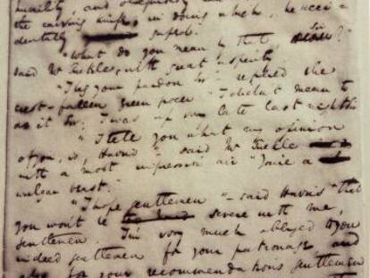 Manuscrit de 'Pickwick', primera novel·la i primer gran èxit de Dickens.