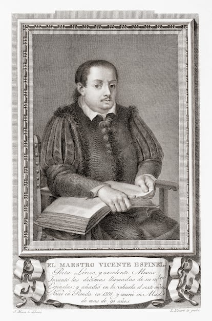 Vicente Gómez Martínez-Espinel, en 'Retratos de los españoles ilustres', publicado en Madrid en 1791. 