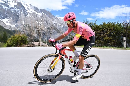 Rigoberto Urán durante una competencia en Leysin, Suiza, en 2024.