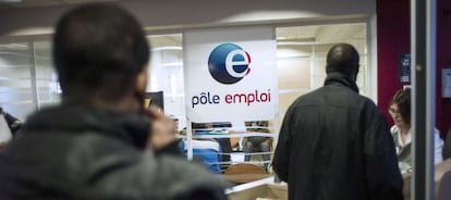 Una oficina de empleo en Pantin, cerca de París.