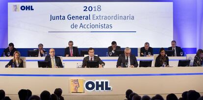 Junta general extraordinaria de accionistas de OHL celebrada hoy.