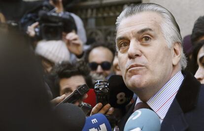 El extesorero del PP a su llegadaa la Audiencia Nacional.