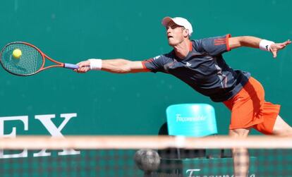 Murray, durante su debut en Barcelona.