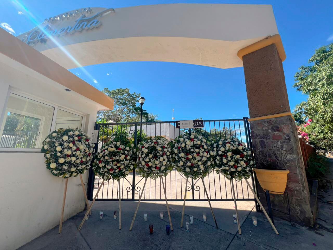 Entrada al fraccionamiento La Clementina, en Concordia, Sinaloa, el 11 de febrero.