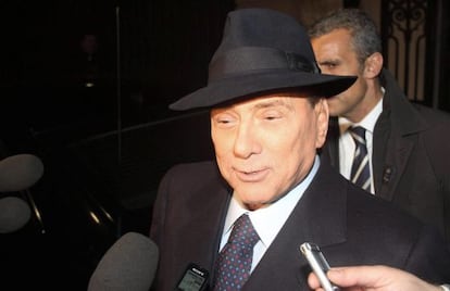 Berlusconi, el pasado 29 de diciembre tras una reuni&oacute;n de su partido.