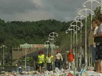 La huelga de limpieza convierte en basureros las zonas turísticas de Vigo