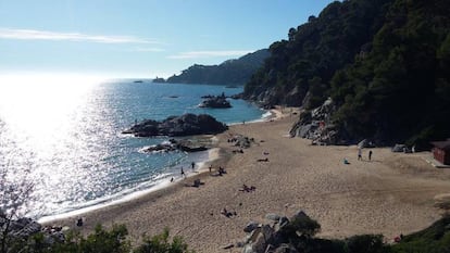 La platja de Sa Boadella, a Lloret de Mar.