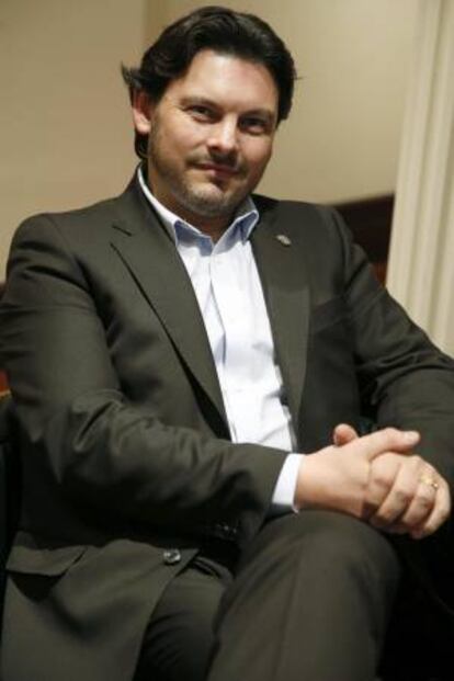 El Secretario Xeral de Emigración de la Xunta de Galicia, Antonio Rodríguez Miranda, durante la entrevista que ha concedido a Efe en la que defiende que siempre hubo movilidad de la población y por ello se indigna ante las alarmas infundadas y afirma que lo importante es que los jóvenes no se vean "condicionados" a quedarse fuera por la imposibilidad de un futuro laboral en Galicia.