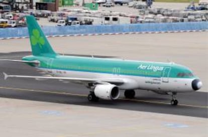 Vista de un avión de la compañía aérea Aer Lingus. EFE/Archivo