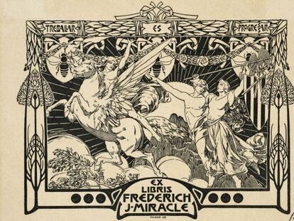 Ex-libris Frederich J. Miracle (1903).