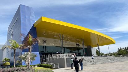 Un auditorio de la Universidad Autónoma de Sinaloa en el Campus Buelna, en Culiacán, en abril de 2024.