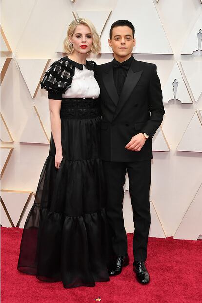 Lucy Boynton y Rami Malek, de Saint Laurent, pareja en Bohemian Rhapsody y también fuera de la gran pantalla.