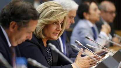 La ministra de Empleo, Fátima Báñez, en un acto la semana pasada.