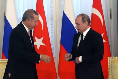 Erdogan y Putin, el pasado martes en San Petersburgo.