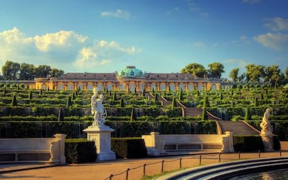 Jardines del palacio de Sanssouci, el Versalles berlinés, construido en Postdam, a las afueras de la capital alemana.