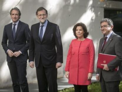 El president del Govern espanyol anuncia inversions en Rodalies i el corredor mediterrani en un acte a Barcelona