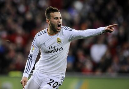 Jesé festeja su tanto en San Mamés.