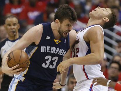 Marc Gasol choca con Blake Griffin